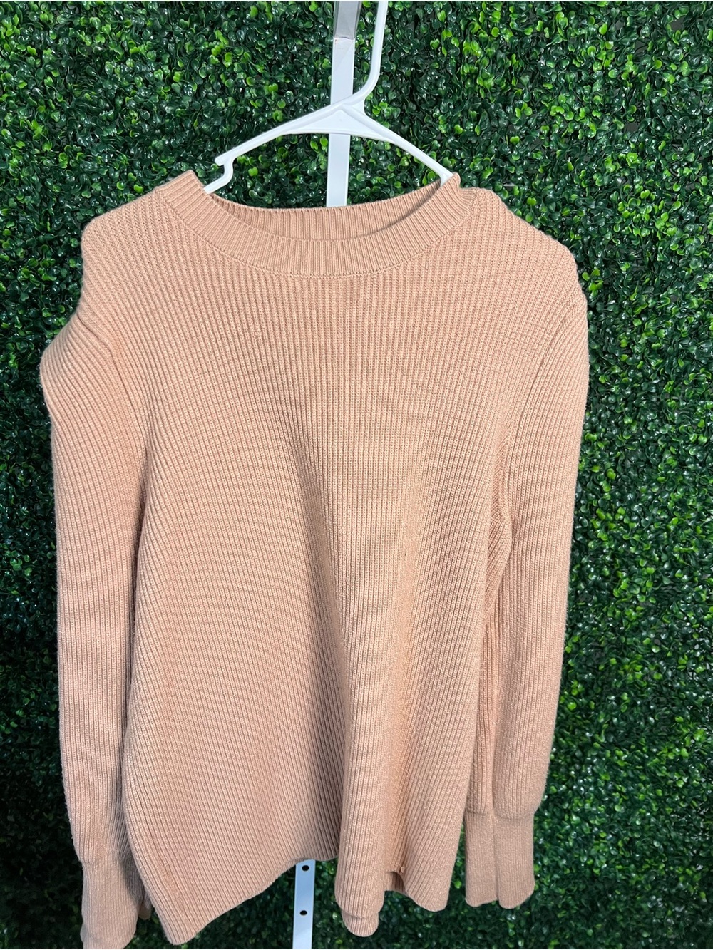 Everyday Ribbed Crewneck Sweater in Dusty Rose